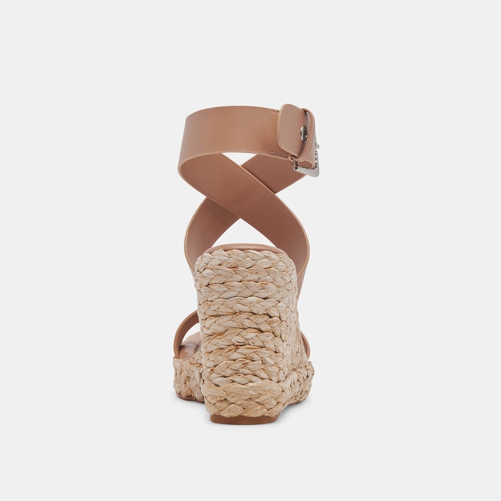 Dolce Vita Aldona Braided Raffia Ankle Strap Wedge Sandal Belgium Sweet - Picture 12 of 15